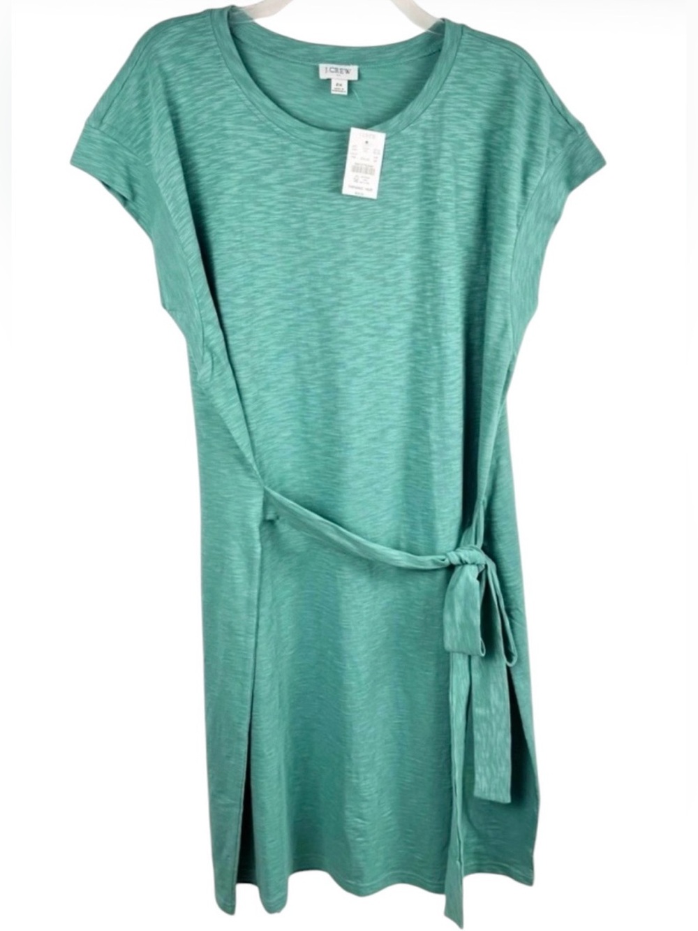 J Crew Tie Waist Mini Dress Green 2X - Picture 3 of 14